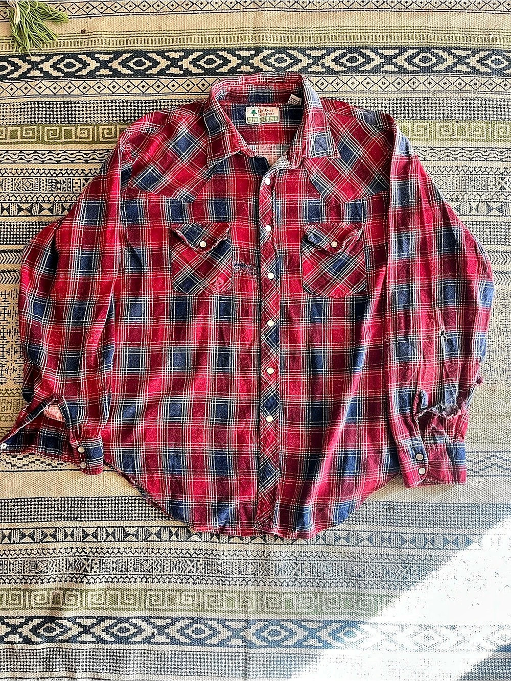 Timber Topper Plaid Cotton Shirt XXL Fair Condition